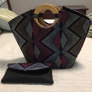African print handbag